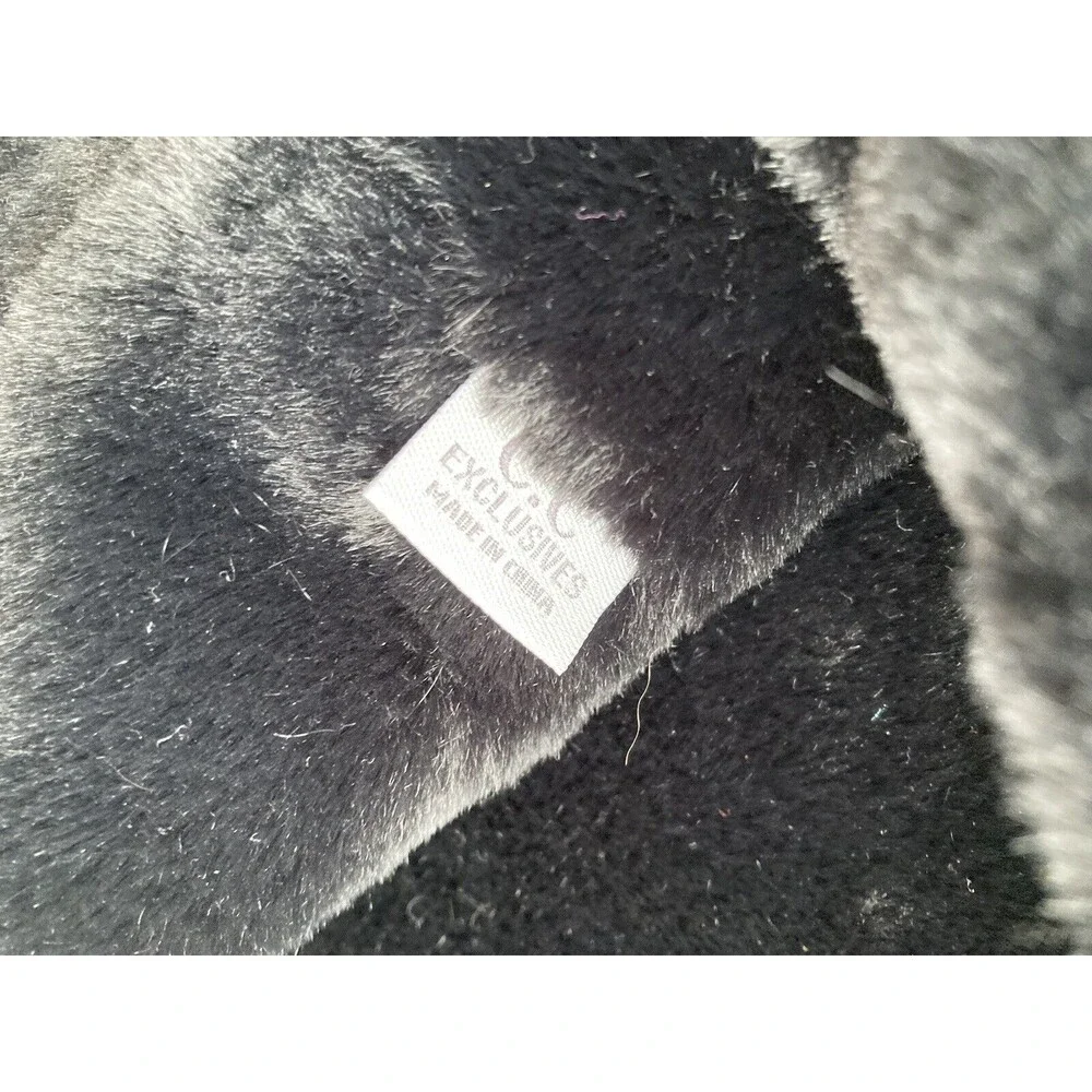 CC Exclusives Black Faux Fur Plush Cowl Scarf
